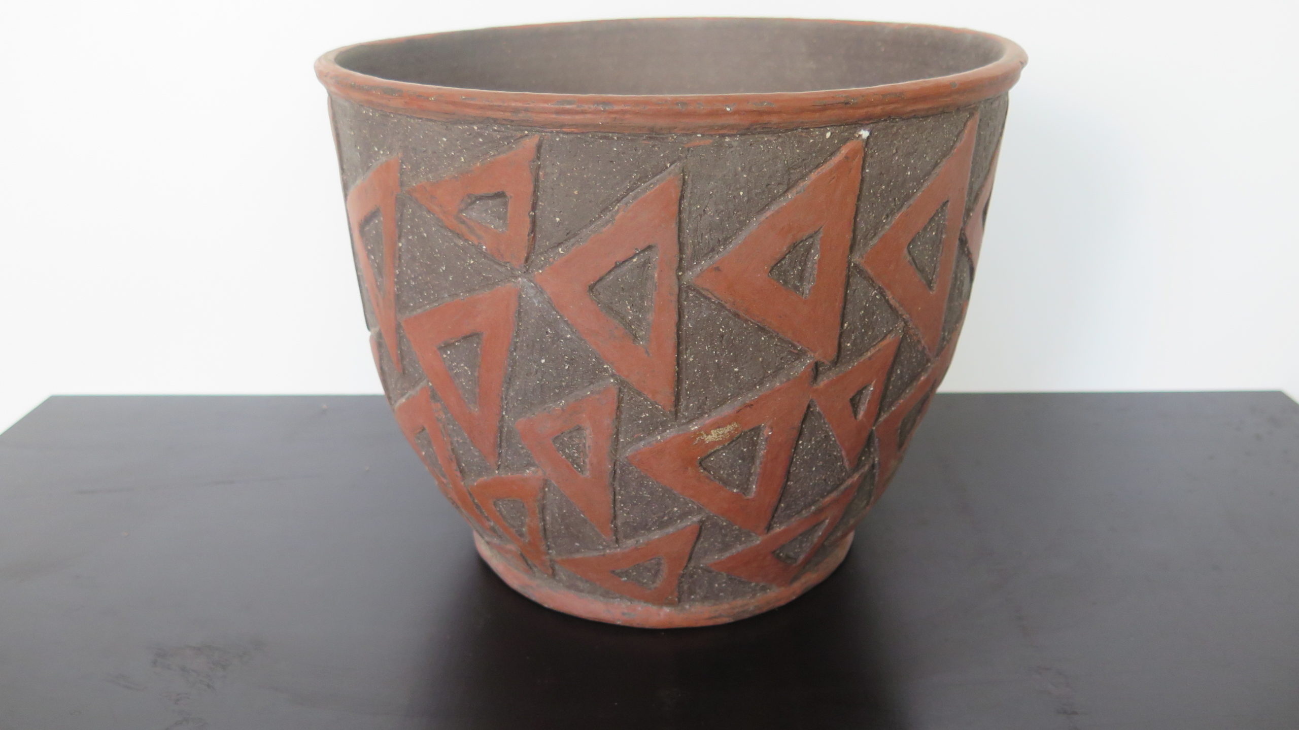 Květník keramika “ Trojúhelníky “ výška 23 cm