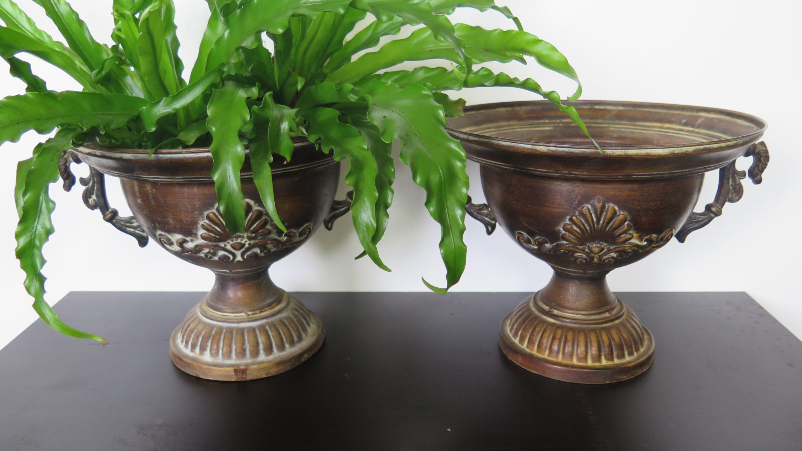 Vázy kov patina výška 14 cm